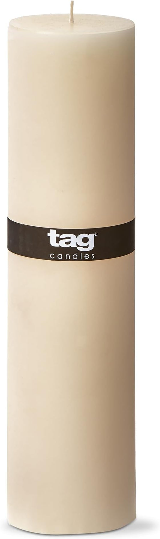 TAG Chapel 3X12 Ivory Pillar Paraffin Wax Candle Unscented Drip-Free Long Burning 175 Hours for Home Decor Wedding Parties Dining Dinner Kitchen Table Tabletop Living Room End Table Decor Decoration