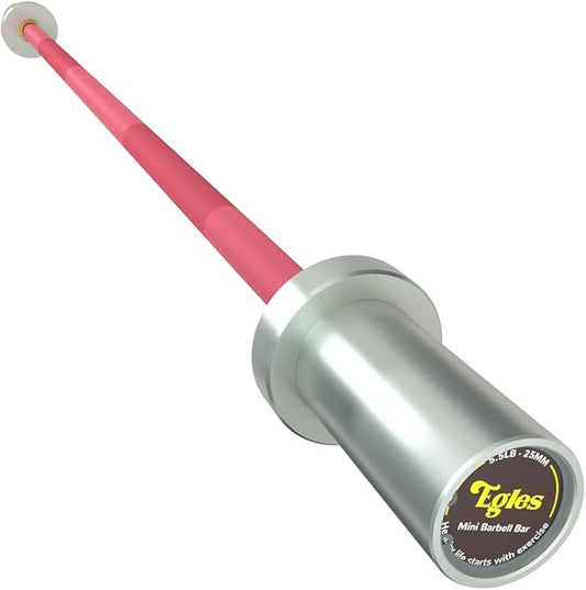 Egles Kids Barbell 5.5LB Mini Barbell Bar 4ft for Kid Women & Beginners Weighted Bar - Compatible with 2-Inch Weight Plates, for Strength Training Gym Weight Lifting, Multi-Color Training Bar