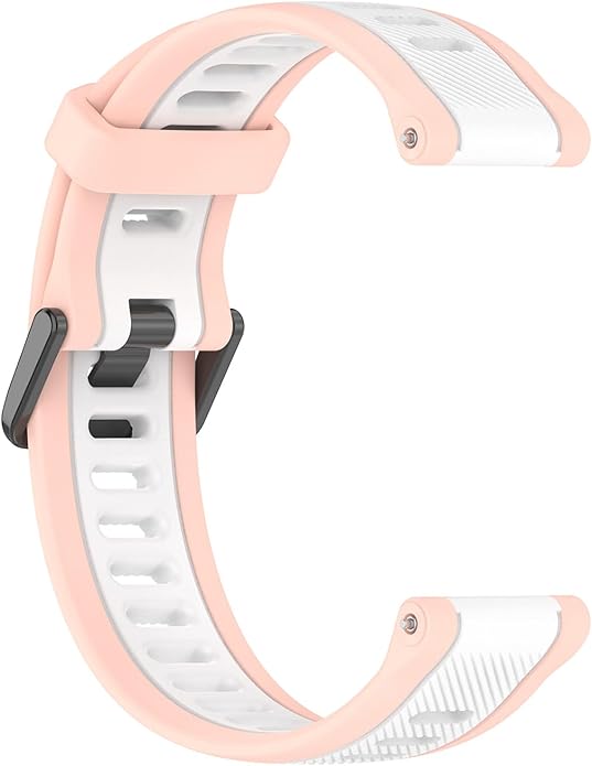 Compatible with Garmin Forerunner 165 Watch Band, 20mm Width Silicone Replacement Bands for Garmin Vivoactive 3 / Vivoactive 5 / Forerunner 55, 245, 645 Music Smartwatch