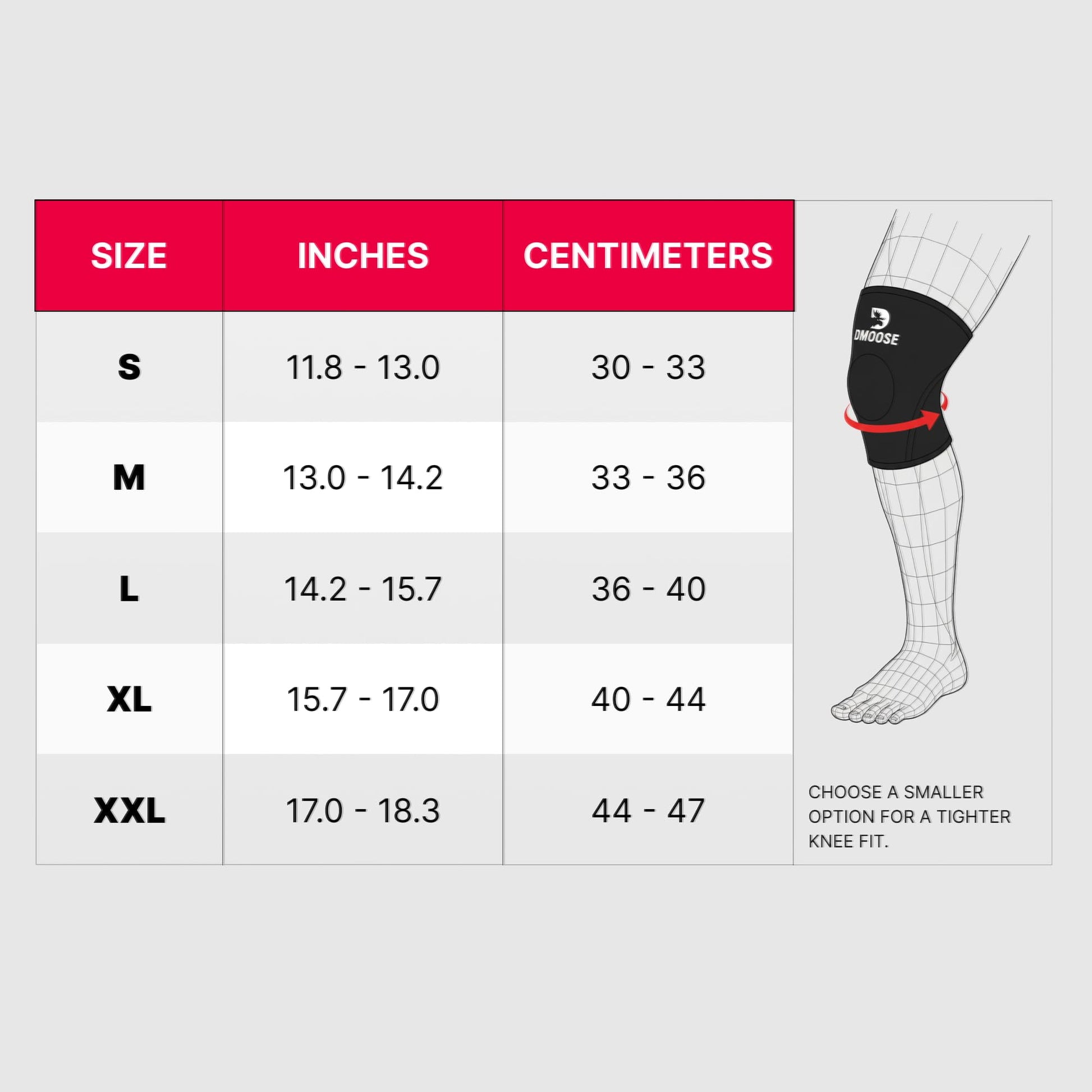 DMoose Fitness Knee Sleeves for Weightlifting (Pair) 78" Knee Wraps for Squats, Powerlifting &