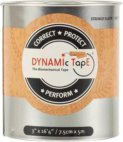 Dynamic Tape Original | Biomechanical Adhesive Tape | Physio Tape for Knee, Ankle, Shoulder, Leg, Muscle Support | Sports Tape for Football, Rugby, Ideal for Athletes | Beige & Beige - 3" (4)
