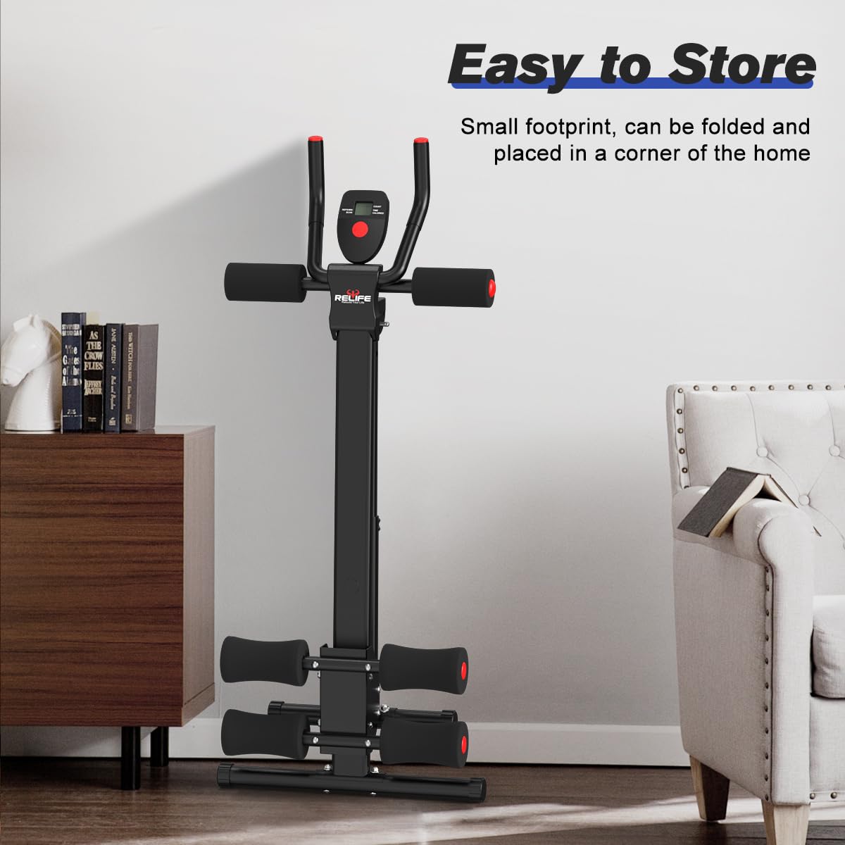 RELIFE REBUILD YOUR LIFE AB Workout Machine Adjustable Ab Trainer Machine