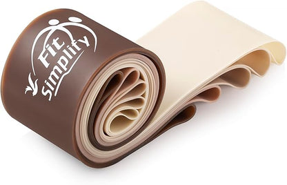 Fit Simplify Resistance Loop Exercise Bands with Instruction Guide and Carry Bag, Set of 5