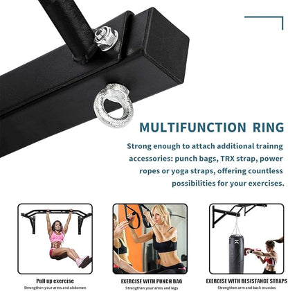 Wall Mounted Pull up Bar Multifunctional Chin up Bar Strength Training Pull-up Bar for Indoor Home Gym Fitness, Supports to 440 Lbs…
