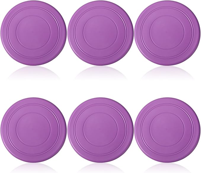 6 Pcs Kids Flying Disc 7 Inch Silicone Flying Disks Set for Kindergarten Outdoor Backyard Beach Lawn Park