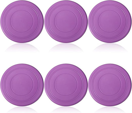 6 Pcs Kids Flying Disc 7 Inch Silicone Flying Disks Set for Kindergarten Outdoor Backyard Beach Lawn Park