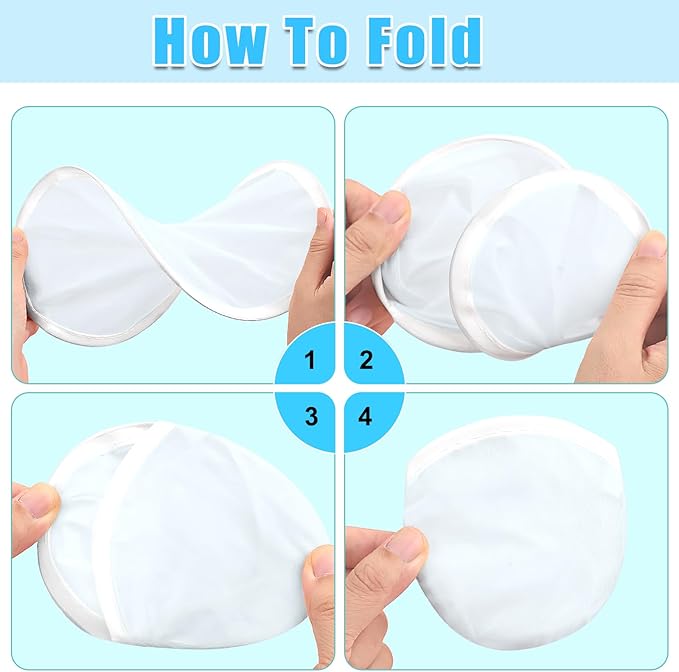 Mototo 36 Pieces Foldable Flying Disc Fans with Bag Folding Pocket Toy Set DIY Creative Gift Handheld Fabric Fan for Fun Party Favors Summer Outdoor Activity Game Halloween, White