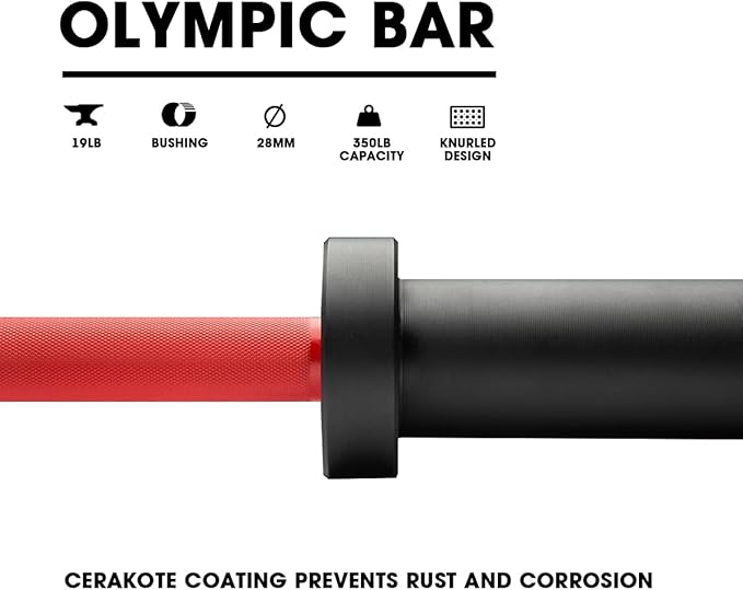 Chong Olympic Barbell 47Inch-4FT-350lb /86Inch-7FT-1500lb EZ Curl Weight Bar, Capacity Chrome Barbells for Gym Home Strength Training,Weightlifting,Power Lifting