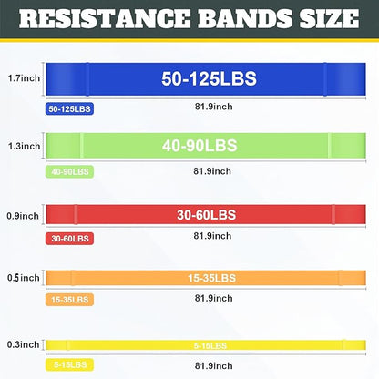 Exercise Bands Resistance Bands for Working Out,Pull Up Bands Set,at Home Workout Equipment,Workout Bands for Men and Women,Stretch Bands for Exercise
