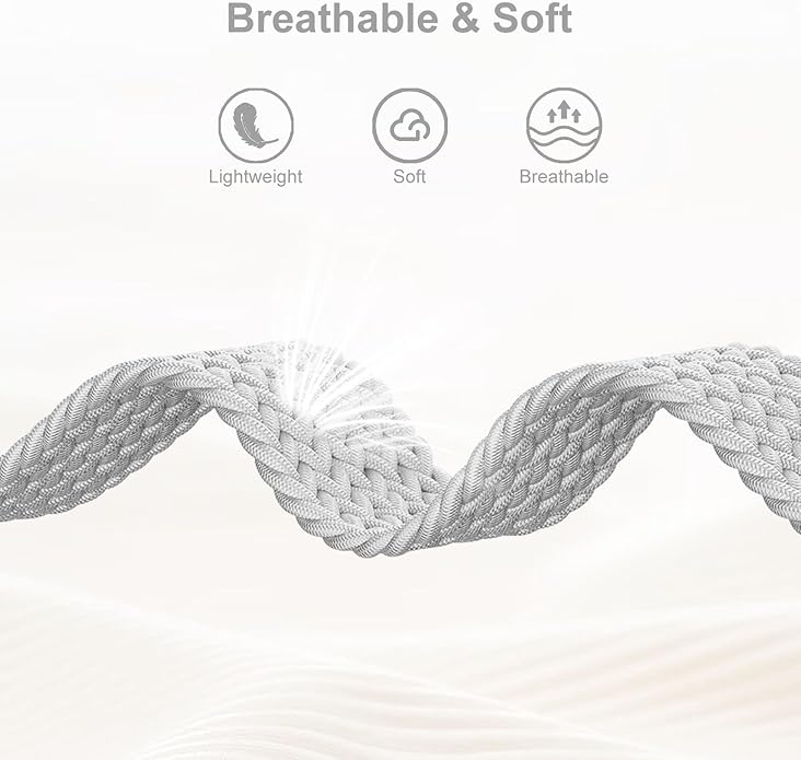 Braided Bands Compatible with Garmin Vivoactive 6/5/3/Venu 2 Plus/Forerunner 165/55/645/245 Music, 20mm Parachute Buckle Soft Stretchy Nylon Band for Garmin Venu/Sq/Sq 2/Vivomove HR Men Women