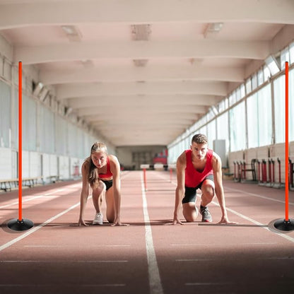 Soccer Basketball Training Poles Detachable Agility Poles Training Equipment, Slalom Drill Speed Training Pole