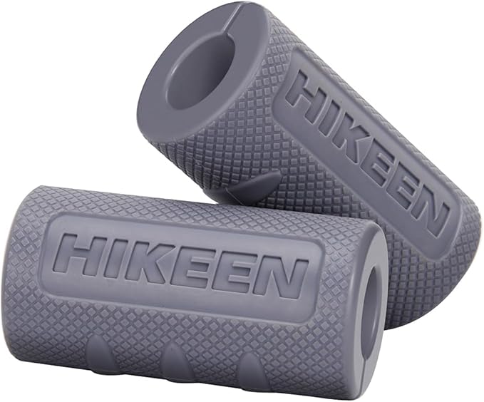 Hikeen Thick Bar Dumbbell Grips,Non Slip Hard Rubber Barbell Grips,Grips for Weight Lifting, Muscle Building-1.77", 2", 2.25" & 2.75" Outer Diameter