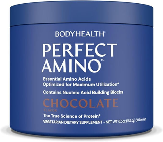BodyHealth PerfectAmino Powder - BCAA and EAA Powder for Pre and Post Workout - Amino Acid Energy