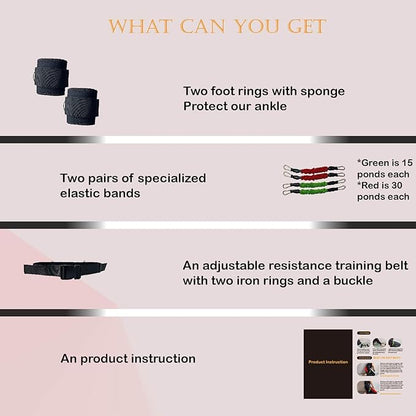 2025 New Hip Thrust and Kneeling Squat Set, Come with 90lbs Portable Exercise Equipment for Glute Training, Leg Extension Home and Gym Workout, Workout Anywhere