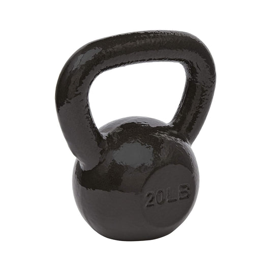 Amazon Basics Cast Iron Kettlebell for Strength Training Exercise, 20 Pounds, Black