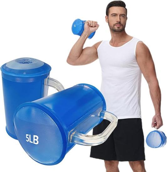 Water Dumbbells, Water Filled Training Dumbbells, Travel Weights Set, Adjustable Weights to 4-30 Lbs/Pair, Portable Gym for Strength Training, Fitness and Shaping