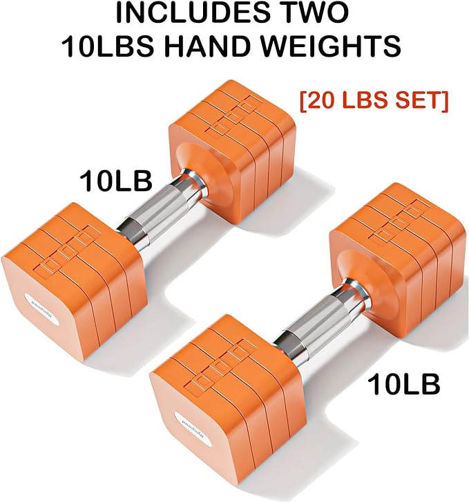 15LB 20LB 40LB 50LB Adjustable Dumbbell Set Free Weights Dumbbells Set for Women Men Hand Weights Sets Adjust Dumbbell Weight Sets for Home Gym Exercise Workout Strength Training Equipments