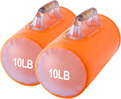 Water Dumbbells, Water Filled Training Dumbbells, Travel Weights Set, Adjustable Weights to 4-30 Lbs/Pair, Portable Gym for Strength Training, Fitness and Shaping