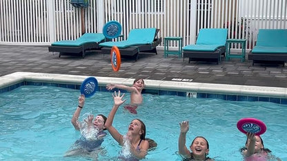 Disc - Water Disc Toy for Spring & Summer Fun - Skips, Slides, Jumps - Pools, Beaches & Backyards Fun for All Ages (Light Blue)