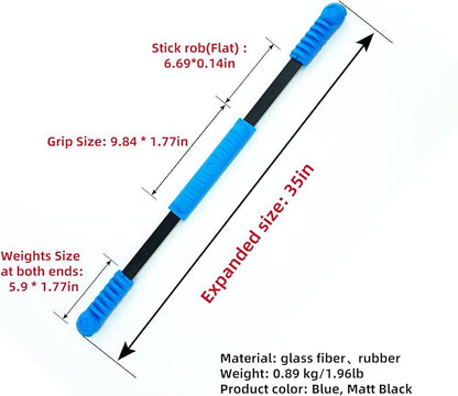 Elastic Fitness Stick Elastic Bar Body Exercise Bar Muscle Training for Exercise Tremor Stick Shoulder Rehabilitation Physical Therapy, Aerobics,Body Shaping Home Gym Yoga, Pilates