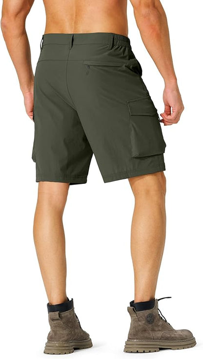 Men's Hiking Cargo Shorts Quick Dry Lightweight Travel Shorts with Multi Pockets for Fishing Camping Golf