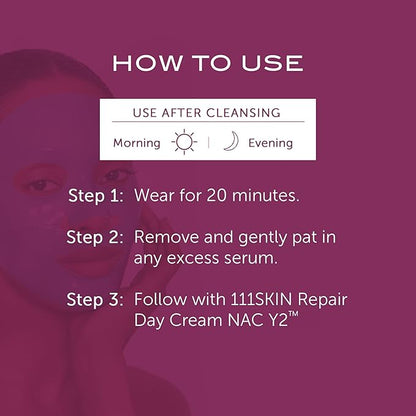 111SKIN Cryo De-Puffing Energy Facial Mask - Fragrance Free - Tighten, De-Puff & Refresh - Peptides & Caffeine - Set of 5 (1 oz each) - Depuffing Face Mask