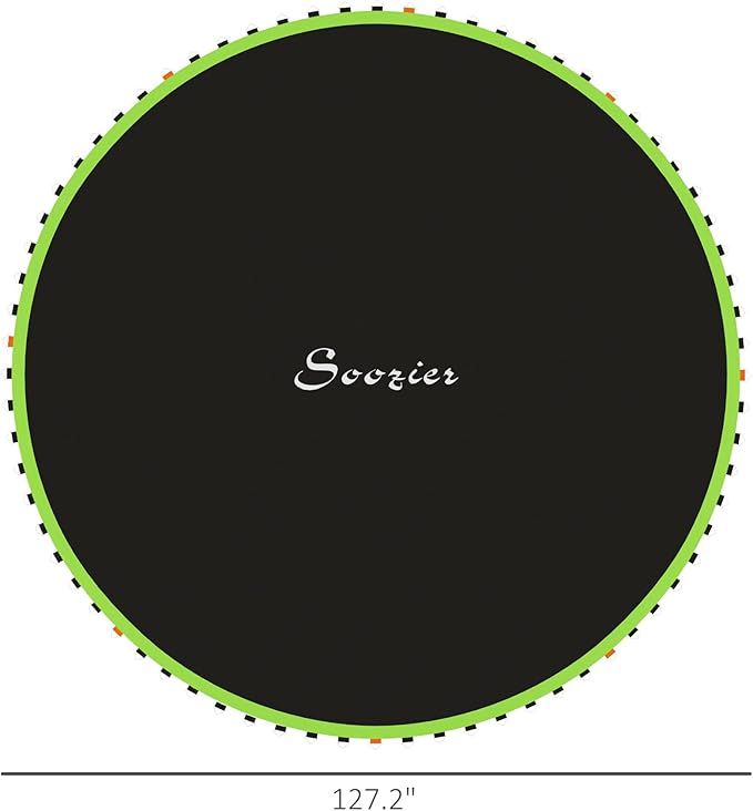 Soozier Trampoline Replacement Mat, Fits 12' Trampoline with 72 V Hooks, 5. 5" Springs, Trampoline Mat with 8 Rows of Stitching, Spring Pull Tool Spring, Frame not Included