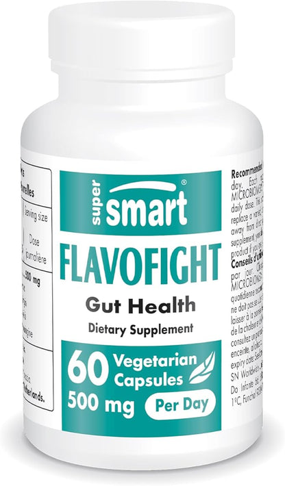 SuperSmart - FlavoFight 500mg per Day (Patented & High Strength) - Citrus Sinensis Extract Supplement - Orange Flavonoids | Non-GMO & Gluten Free - 60 Vegetarian Capsules