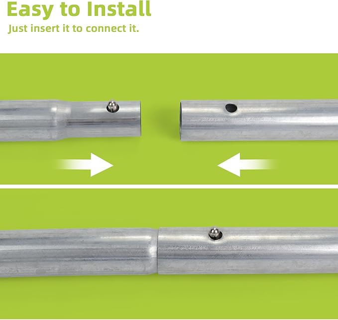 Trampoline Poles Replacement for Skywalker Or Jumpzylla,Galvanized Trampoline Enclosure Pole for Skywalker or Jumpzylla,Replace Parts#4201 4202 4135 OR for Jumpzylla 8ft 10ft&12ft 14ft