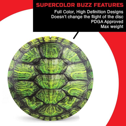 Discraft ESP Buzzz Supercolor Midrange Disc Golf Disc - Custom Design Discraft Discs - Straight Flying and Great for All Skill Levels - Free Mini Marker Included