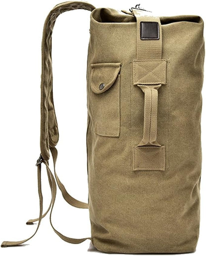 Large Capacity Travel Climbing Bag Tactical Military Duffel Bag Top Load Double Strap Canvas Backpack