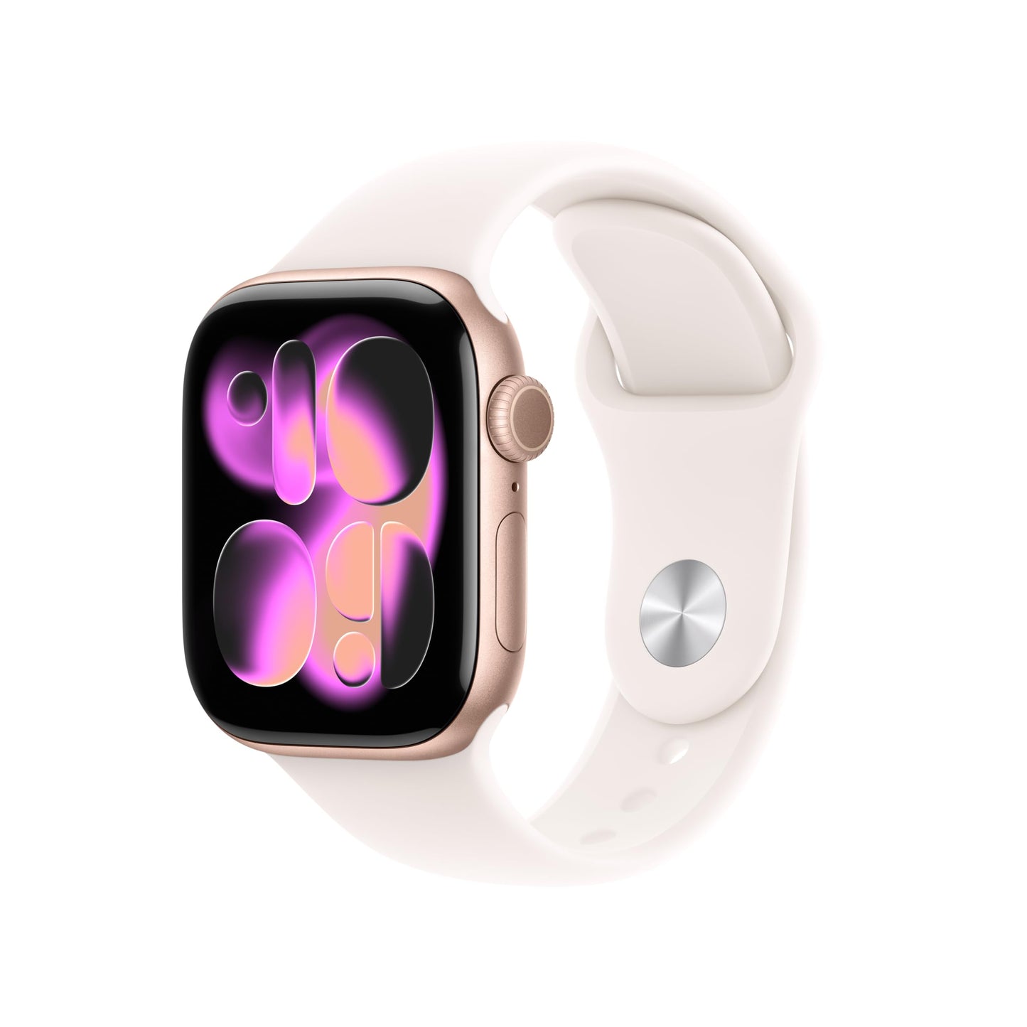 Apple Watch Series 11 [GPS 42mm] Smartwatch with Rose Gold Aluminum Case with Light Blush Sport