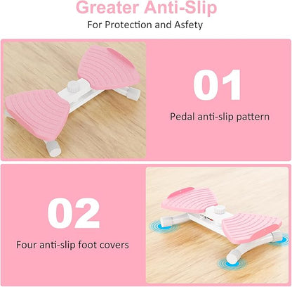 Waist Twister Ab Machine, 300 lbs Capacity Exercise Twist Board with Resistance Bands, Core Trainer Belly Fat Burner, Noiseless Waist Sculptor with Foot Massage