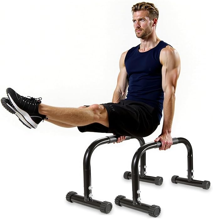 AmazeFan Parallettes Bars, High Steel Push Up Bar Strength Training For Handstands, Calisthenics Bars & Dip Bars, Calisthenic, Push Up Stands Handle for Floor Workouts Calisthenics Equipment ﻿