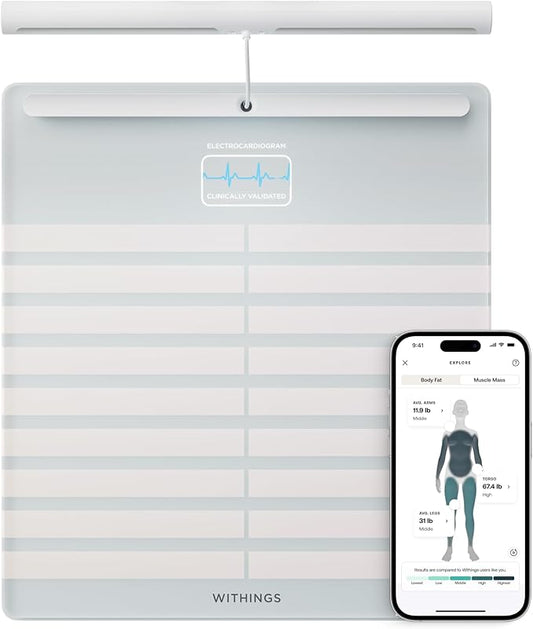 WITHINGS Smart Scales for Body Weight, FSA or HSA Eligible, Body Analysis, Fat Content, Muscle
