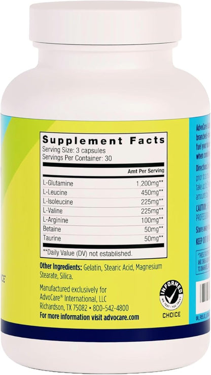 AdvoCare Catalyst Amino Acid Dietary Supplement - BCAA Supplement with L-Arginine & L-Glutamine - Supports Muscle Growth & Recovery* - 90 Capsules