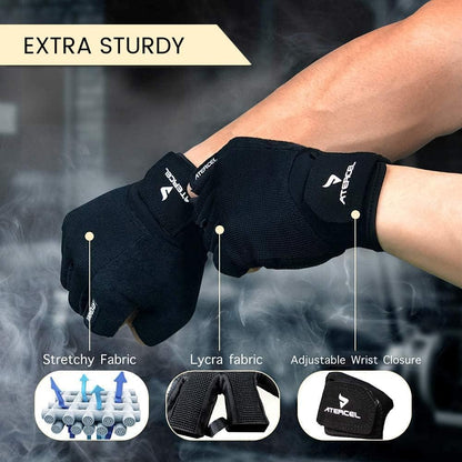 ATERCEL Workout Gloves for Men and Women, Exercise Gloves for Weight Lifting, Cycling, Gym
