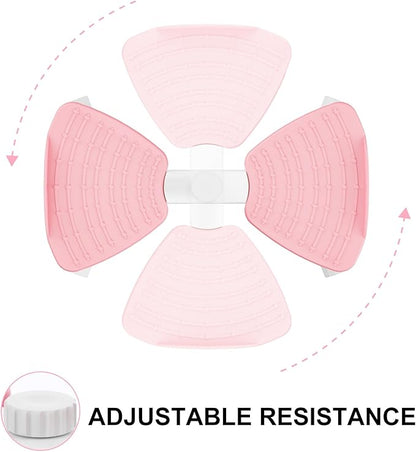 Waist Twister Ab Machine, 300 lbs Capacity Exercise Twist Board with Resistance Bands, Core Trainer Belly Fat Burner, Noiseless Waist Sculptor with Foot Massage