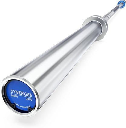 Synergee Regional Olympic 20kg Men’s and 15kg Women’s Hard Chrome & Black Phosphate Barbells. Rated 1500lbs for Weightlifting and Powerlifting.