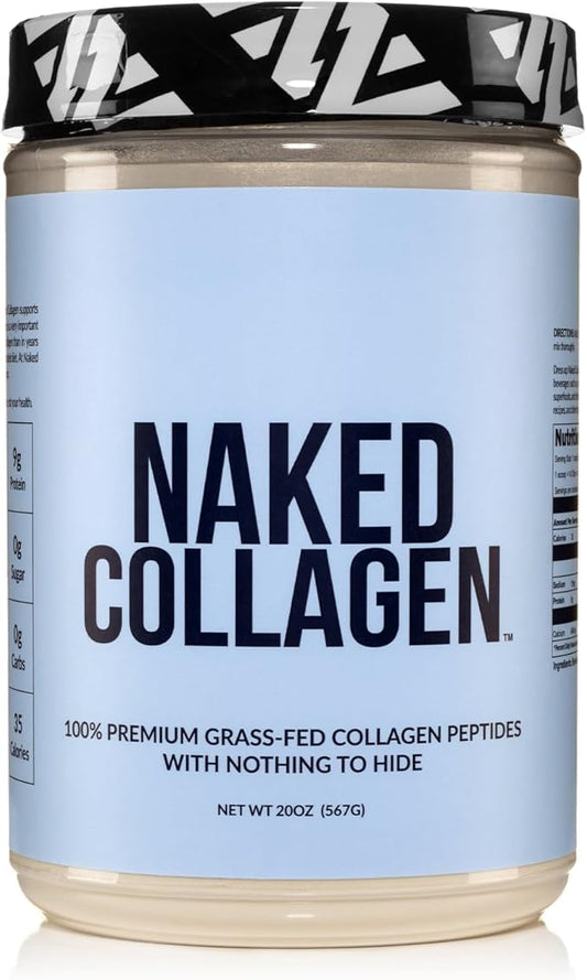 NAKED Collagen Peptides Protein Powder, 60 Servings, Pasture-Raised, Unflavored Grass-Fed