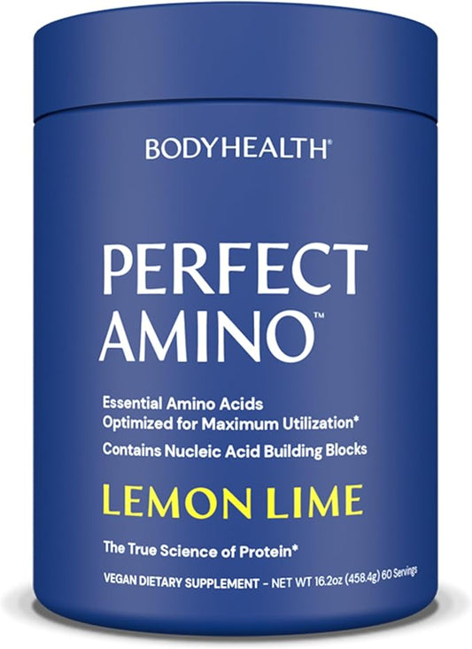 BodyHealth PerfectAmino Powder - BCAA and EAA Powder for Pre and Post Workout - Amino Acid Energy