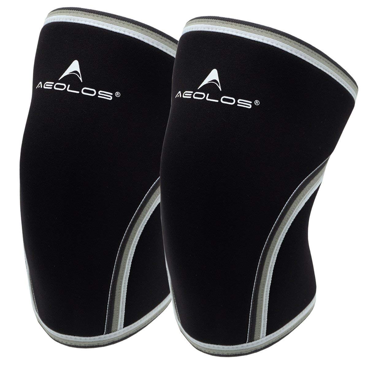 AEOLOS Knee Sleeves (1 Pair)，7mm Compression Knee Braces for Heavy-Lifting,Squats,Gym and Other