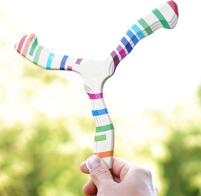 Returning Boomerang for Beginners – Easy to Throw, Boomerang That Comes Back, Handcrafted Returning Flying Toy Made of Plywood, Fun Outdoor Game, Thin, Lightweight and Safe to Use