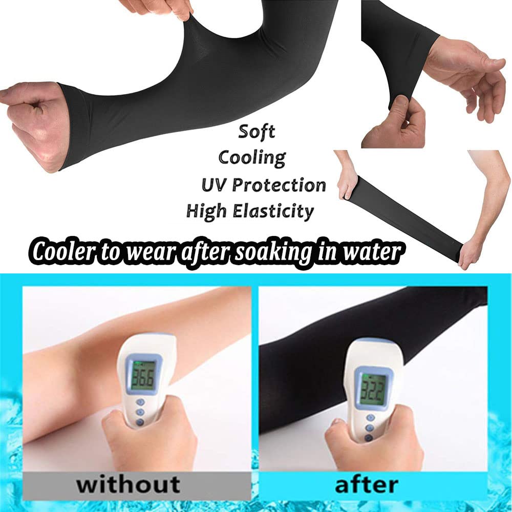 YQXCC Arm Sleeves Cooling UV Sun Protection Sport Compression for Men Women