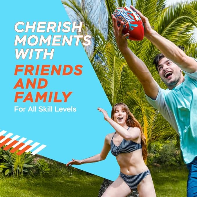 Sunlite Sports Waterproof Football for Lawn Backyard Pool Beach Lake Park Water Toy, Outdoor Play, for Kids Children Teens Adults, Family Fun