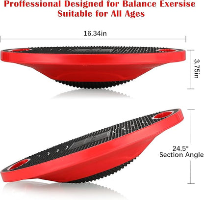 NALANDA Wobble Balance Board, Core Trainer for Balance Training and Exercising, Healthy Material Non-Skid TPE Bump Surface, Stability Board for Kids and Adults Black