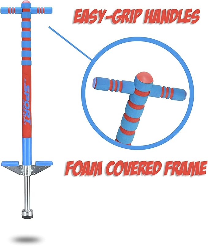 New Bounce Pogo Stick for Kids - Pogo Sticks, 40 to 80 Lbs - Sport Edition, Quality, Easy Grip, PogoStick for Hours of Wholesome Fun
