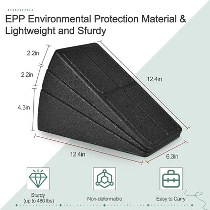 Slant Board Squat Wedge for Calf Stretchingï¼? Pcs 12" x 6.3" Foot Stretcher Balance Board for Plantar Fasciitis, Adjustable Foam Slant Board Wedge Great for Exercises