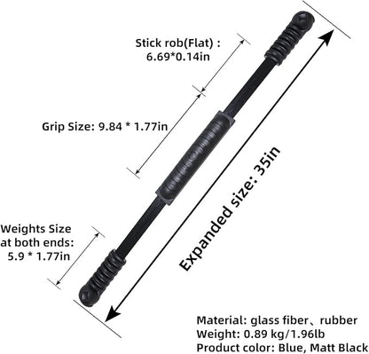 Elastic Fitness Stick Elastic Bar Body Exercise Bar Muscle Training for Exercise Tremor Stick Shoulder Rehabilitation Physical Therapy, Aerobics,Body Shaping Home Gym Yoga, Pilates