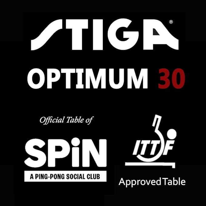 STIGA Optimum 30 Table Tennis Table with 30mm Thick Top and Unmatched Stability